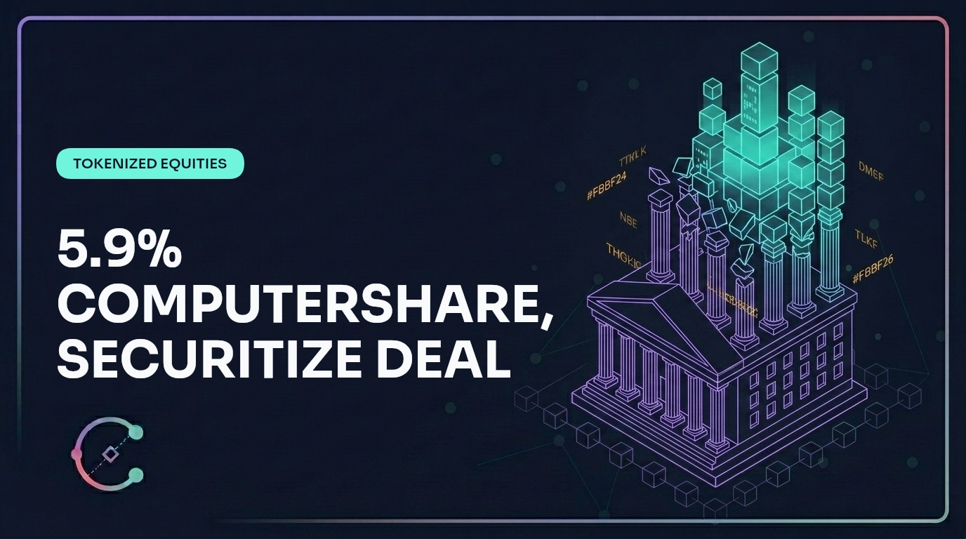 5.9% Computershare Pop On Securitize Tokenization Deal | Commodara
